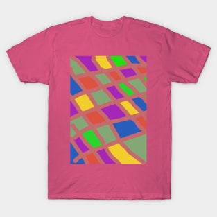 colorful checked pattern T-Shirt